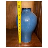 Market Bazaar Blue Ceramic Vase Style 0141 Large 11in Decor