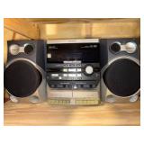 Magnavox MAS-300 Mini Hi-Fi Stereo System 3CD Dual Cassette w Speakers