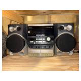 Magnavox MAS-300 Mini Hi-Fi Stereo System 3CD Dual Cassette w Speakers
