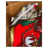 Mixed Christmas Decoration Lot Ornaments Plush Tins Figurines Decor