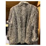 Robert Wallace Curly Lamb Fur Jacket Gray Vintage Womenâs Coat