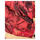Burgundy Red Gold Decorative Queen Bedding Set Pillows Shams Comforter