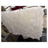 Assorted Table Linens Lot 4 Blue Red Damask Lace Runners Cloths