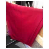 Assorted Table Linens Lot 4 Blue Red Damask Lace Runners Cloths