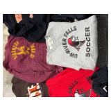 7 Pc Sweatshirt Lot UW River Falls Soccer Nike White Bear Minnesota