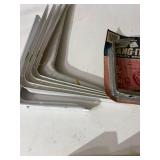 Mixed Household Hardware Lot Shelf Brackets Command Hangers Broom Holder