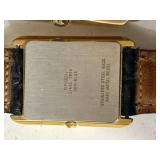 Gruen Kenneth Cole Stauer Rectangular Quartz Watch Lot 3 Gold Tone