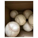 Mixed Lot of 9 Used Baseballs & 1 Softball Practice Game Balls