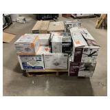 Massive Pallet of Brand Name Misc Faucets, Showers, Fixtures, Towel Bars, Bathroom Fans, Ceiling Fans, Lights, and More **Parts Only** (Great for eBay Sellers)