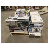 Massive Pallet of Brand Name Misc Faucets, Showers, Fixtures, Towel Bars, Bathroom Fans, Ceiling Fans, Lights, and More **Parts Only** (Great for eBay Sellers)