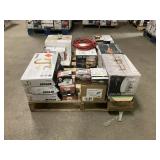 Massive Pallet of Brand Name Misc Faucets, Showers, Fixtures, Towel Bars, Bathroom Fans, Ceiling Fans, Lights, and More **Parts Only** (Great for eBay Sellers)