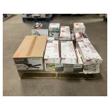 Massive Pallet of Brand Name Misc Faucets, Showers, Fixtures, Towel Bars, Bathroom Fans, Ceiling Fans, Lights, and More **Parts Only** (Great for eBay Sellers)