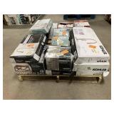 Massive Pallet of Brand Name Misc Faucets, Showers, Fixtures, Towel Bars, Bathroom Fans, Ceiling Fans, Lights, and More **Parts Only** (Great for eBay Sellers)