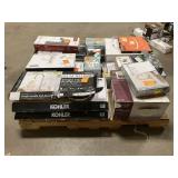 Massive Pallet of Brand Name Misc Faucets, Showers, Fixtures, Towel Bars, Bathroom Fans, Ceiling Fans, Lights, and More **Parts Only** (Great for eBay Sellers)