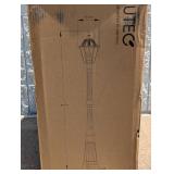 NEW LUTEC LED SOLAR POST LANTERN BLACK