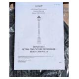 NEW LUTEC LED SOLAR POST LANTERN BLACK