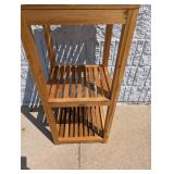 COSTCO TEAKHAUS WOOD SHELF 3-TIER