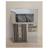 100% BLACKOUT WINDOW PANELS 2PK GRAY