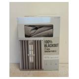 100% BLACKOUT WINDOW PANELS 2PK BROWN
