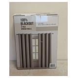 100% BLACKOUT WINDOW PANELS 2PK BROWN