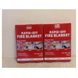 (2) RAPID OFF FIRE BLANKET