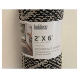 NEW BALDOSA DECORATIVE RUNNER BLACK/BROWN