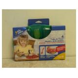 NEW THE FIRST YEARS TAKE & TOSS DOUBLE DUTY PLATES 4PK GREEN