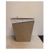 SEVILLE CLASSICS WOVEN LAUNDRY HAMPER TAN