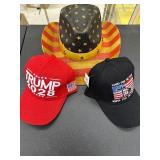 2 CAPS + USA Cowboy Hat