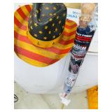USA FLAG + COWBOY HAT