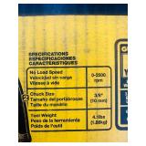 NEW - DEWALT 3/8 CORDED VSR DRILL  w/ Keyless Chuck  - DWD112