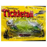 50 pk TICKLE TAIL GRUBS (Northland Tackle) green/orange/white