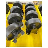 (8) CASTERS - Black - see photos for scale