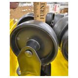 (8) CASTERS - Black - see photos for scale (4 swivel, 4 rigid)