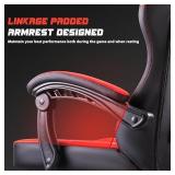 Ergonomic Video Gaming Chair for Adults, 400 lbs PC Computer Chair, Racing Office Chair, Silla Gamer Height Adjustable Swivel Chair with Lumbar Vibration Support and Headrest