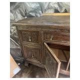 Large Antique Solid Oak Dresser 66 inches wide, 21 inches deep, 37 inches tall