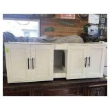 White Entertainment Center 55 inches wide, 18 inches deep, 22 inches tall
