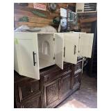 White Entertainment Center 55 inches wide, 18 inches deep, 22 inches tall