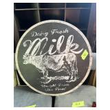 Round Wooden Farmhouse Home Decor - 2 feet in diameter