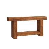 Garvee Farmhouse Console Table Wooden Entryway Table with Storage Rectangular Narrow Sofa Table Behind The Couch - White
