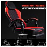 Ergonomic Video Gaming Chair for Adults, 400 lbs PC Computer Chair, Racing Office Chair, Silla Gamer Height Adjustable Swivel Chair with Lumbar Vibration Support and Headrest