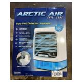 New In Box --- Ontel Arctic Air Turbo Chill Evaporative Cooler with HydroChill Technology, 4-Speed Portable Air Cooler Fan, Up To 8 Hr Per Fill, 7-Color LED, Simple & Whisper Quiet Operation, for Home