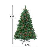 4.5 foot Artificial Christmas Tree with Pine Cone accessories
