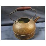 Copper Poaching Pan, Teapot, Trivet