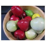 Wooden Bowl With Fruit