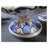Blue & White Candle Holders