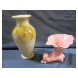 Three Vase: Maroon, Cream/Brown