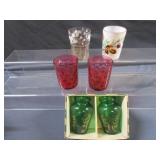 Fancy Glasses: Thumbprint, Painted, Vases