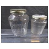 Glass Storage Jars with Peanut Butter