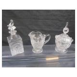 Fine Lead Glass Cream & Sugar, Cruet